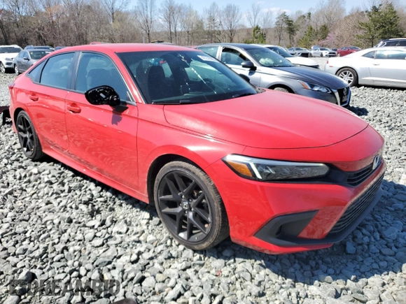 2024 Honda Civic Sedan Sport with VIN 2HGFE2F5XRH561777, listed as a Copart auction lot 47270925 with 40,079 mi miles and Salvage Title. Bid and sale history available at carsss.com. Image 4.