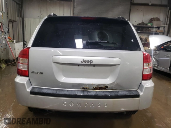 2007 Jeep Compass Sport with VIN 1J8FF47W57D193557, listed as a Copart auction lot 44903375 with 0 mi miles and Salvage Title. Bid and sale history available at carsss.com. Image 6.