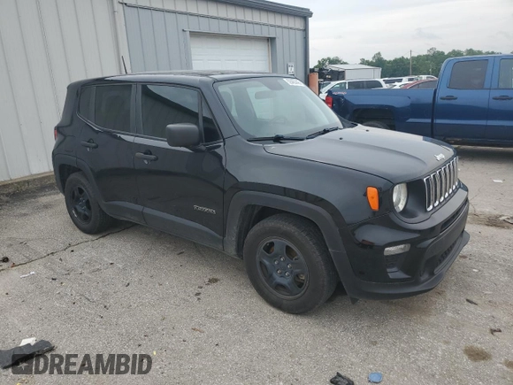 2020 Jeep Renegade Sport z VIN ZACNJAAB2LPL11224, wystawiony jako Copart lot #59463445 z przebiegiem 77 873 mil mil oraz Szkoda całkowita • Salvage title. Historia ofert i sprzedaży dostępna na DreamBid. Obrazek 4.