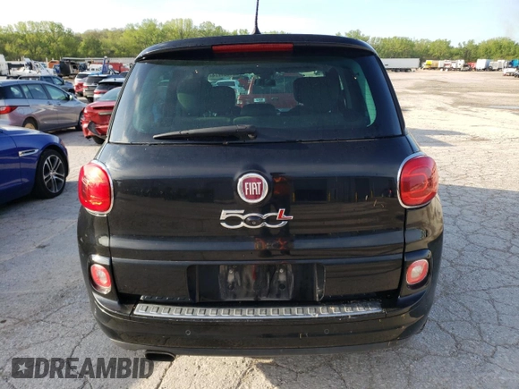 2014 FIAT 500L Lounge with VIN ZFBCFACH7EZ004054, listed as a Copart auction lot 51581774 with 116,779 mi miles and Salvage Title. Bid and sale history available at carsss.com. Image 6.