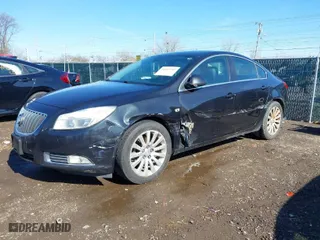 2011 Buick Regal CXL RL5 with VIN W04GT5GC9B1011492, listed as a IAAI auction lot 41821747 with 119,551 mi miles. Bid and sale history available at carsss.com. Image 2.