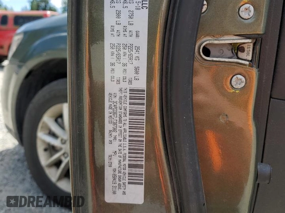 2018 Dodge Journey SXT with VIN 3C4PDDBG7JT387302, listed as a Copart auction lot 63445815 with 49,724 mi miles and Salvage title. Bid and sale history available at DreamBid. Image 14.