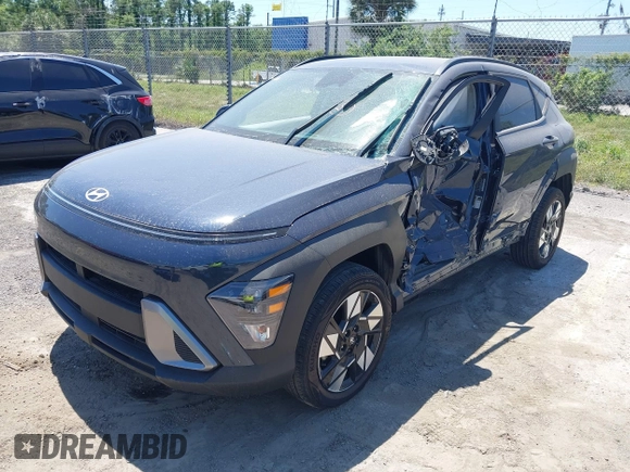 2024 Hyundai Kona SEL with VIN KM8HBCAB2RU115635, listed as a IAAI auction lot 42061412 with 16,011 mi miles. Bid and sale history available at carsss.com. Image 2.