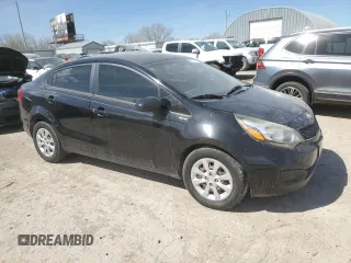 2013 Kia Rio LX with VIN KNADM4A36D6225190, listed as a Copart auction lot 50087115 with 64,895 mi miles and Salvage Title. Bid and sale history available at carsss.com. Image 4.