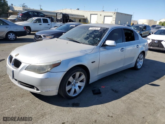2004 BMW 5 Series 525i with VIN WBANA53594B174244, listed as a Copart auction lot 72442674 with 257,746 mi miles and Salvage Title. Bid and sale history available at carsss.com. Image 1.