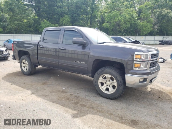 2015 Chevrolet Silverado 1500 LT with VIN 3GCUKREC0FG509688, listed as a Copart auction lot 54199185 with 0 mi miles and Salvage Title. Bid and sale history available at carsss.com. Image 4.