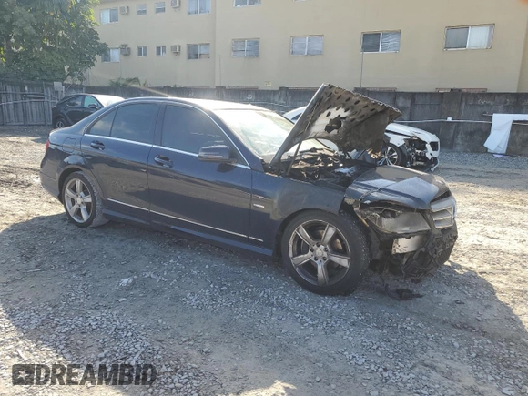 2012 Mercedes-Benz C 250 Sport with VIN WDDGF4HB0CR216656, listed as a Copart auction lot 86068134 with Not provided miles and Salvage title. Bid and sale history available at DreamBid. Image 4.