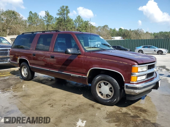 1999 Chevrolet Suburban with VIN 1GNEC16R5XJ350275, listed as a Copart auction lot 74693544 with 286,045 mi miles and Salvage Title. Bid and sale history available at carsss.com. Image 4.
