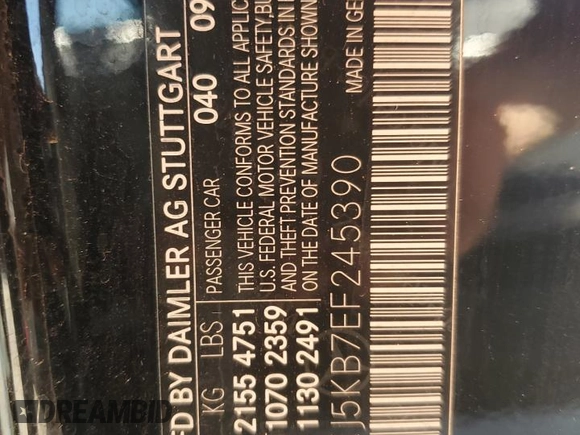 2014 Mercedes-Benz E 350 z VIN WDDKJ5KB7EF245390, wystawiony jako Copart lot #54924635 z przebiegiem 115 230 mil mil oraz Szkoda całkowita • Salvage title. Historia ofert i sprzedaży dostępna na DreamBid. Obrazek 13.
