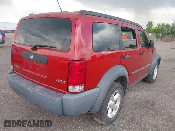 2007 Dodge Nitro SXT with VIN 1D8GU28K47W643514, listed as a IAAI auction lot 42701837 with 190,343 mi miles and . Bid and sale history available at DreamBid. Image 4.