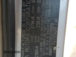 2006 Kia Spectra EX z VIN KNAFE121565370909, wystawiony jako Copart lot #56572995 z przebiegiem 102 978 mil mil oraz Szkoda całkowita • Salvage title. Historia ofert i sprzedaży dostępna na DreamBid. Obrazek 12.