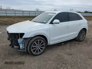 2018 Audi Q3 Premium Plus with VIN WA1HCCFS1JR005817, listed as a Copart auction lot 87314864 with 34,827 mi miles and Salvage Title. Bid and sale history available at carsss.com. Image 1.