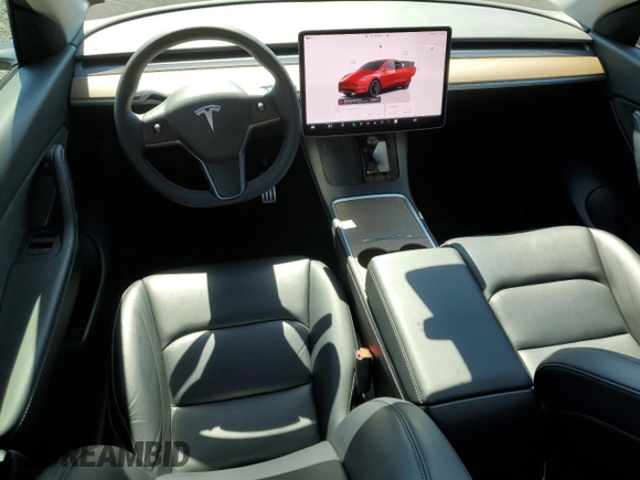 2022 Tesla Model Y Performance with VIN 7SAYGDEF9NF452155, listed as a Copart auction lot 52068895 with 42,072 mi miles and Salvage title. Bid and sale history available at DreamBid. Image 8.