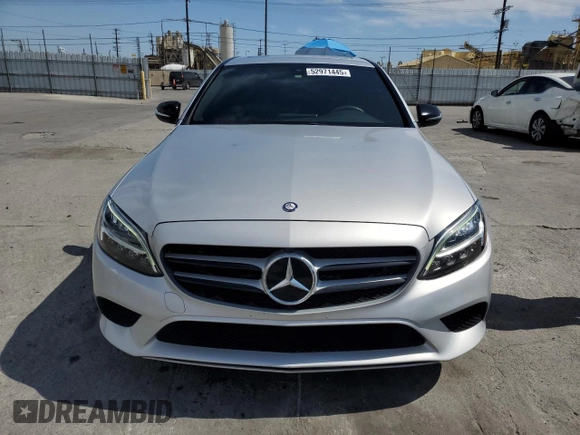 2021 Mercedes-Benz C 300 with VIN W1KWF8DB8MR632402, listed as a Copart auction lot 52971445 with 38,939 mi miles and Salvage Title. Bid and sale history available at carsss.com. Image 5.