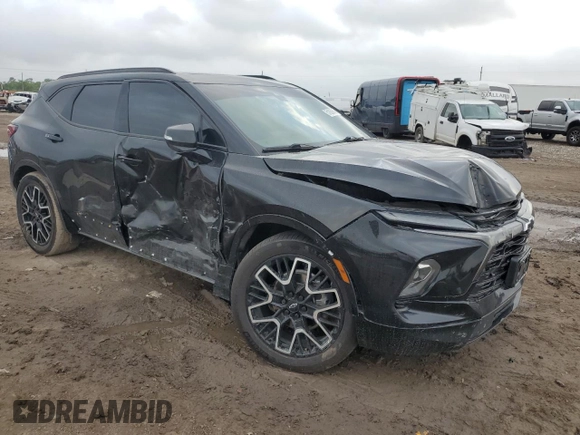 2023 Chevrolet Blazer RS с VIN 3GNKBERS3PS103119, выставлен на аукционе Copart как лот 51830645 с пробегом 34 359 миль миль и Списание • Salvage title. История ставок и продаж доступна на DreamBid. Изображение 4.