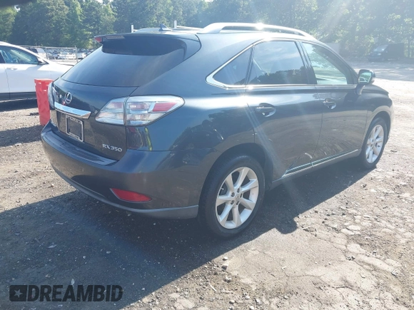 2010 Lexus RX 350 with VIN 2T2BK1BA5AC052497, listed as a IAAI auction lot 42554088 with 289,008 mi miles and . Bid and sale history available at DreamBid. Image 4.
