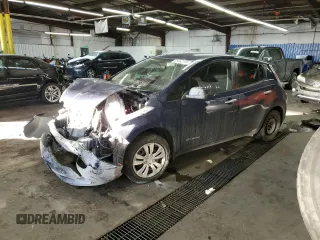 2017 Nissan LEAF S with VIN 1N4BZ0CP1HC305028, listed as a Copart auction lot 89362165 with 46,046 mi miles and Salvage Title. Bid and sale history available at carsss.com. Image 1.