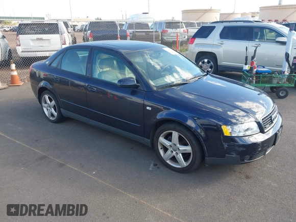 2003 Audi A4 1.8T with VIN WAULC68E93A352772, listed as a IAAI auction lot 41241820 with 49,680 mi miles. Bid and sale history available at carsss.com. Image 1.