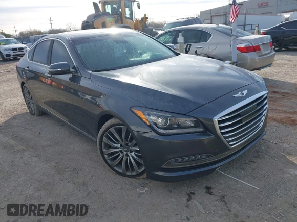 2017 Genesis G80 5.0L Ultimate with VIN KMHGN4JF0HU207725, listed as a IAAI auction lot 40953010 with 84,738 mi miles. Bid and sale history available at carsss.com. Image 1.