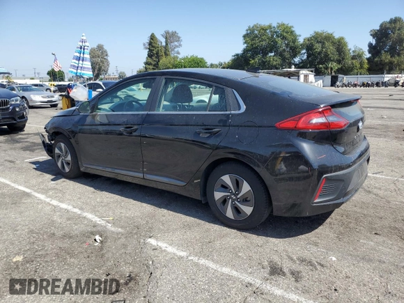 2017 Hyundai Ioniq SEL with VIN KMHC75LCXHU024222, listed as a Copart auction lot 61100395 with 100,016 mi miles and Salvage title. Bid and sale history available at DreamBid. Image 2.