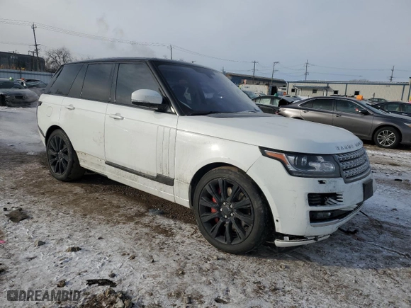 2016 Land Rover Range Rover Supercharged with VIN SALGS2EF3GA308536, listed as a Copart auction lot 45692675 with 84,374 mi miles and Salvage Title. Bid and sale history available at carsss.com. Image 4.