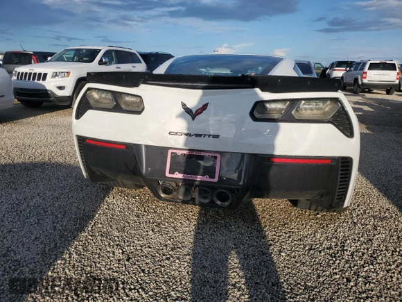 2017 Chevrolet Corvette Z06 2LZ with VIN 1G1YS2D68H5604880, listed as a Copart auction lot 74117834 with 0 mi miles and Salvage Title. Bid and sale history available at carsss.com. Image 6.