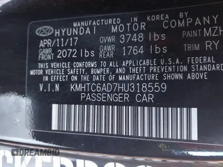 2017 Hyundai Veloster с VIN KMHTC6AD7HU318559, выставлен на аукционе IAAI как лот 42576707 с пробегом 108 857 миль миль и . История ставок и продаж доступна на DreamBid. Изображение 9.