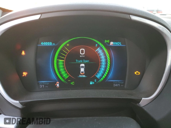 2017 Chevrolet Volt LT with VIN 1G1RC6S55HU206874, listed as a Copart auction lot 70860032 with 44,669 mi miles. Bid and sale history available at carsss.com. Image 9.