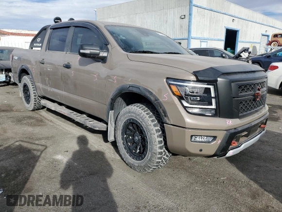 2024 Nissan Titan Pro-4X with VIN 1N6AA1ED3RN103011, listed as a Copart auction lot 87050954 with 8,829 mi miles and Salvage title. Bid and sale history available at DreamBid. Image 4.