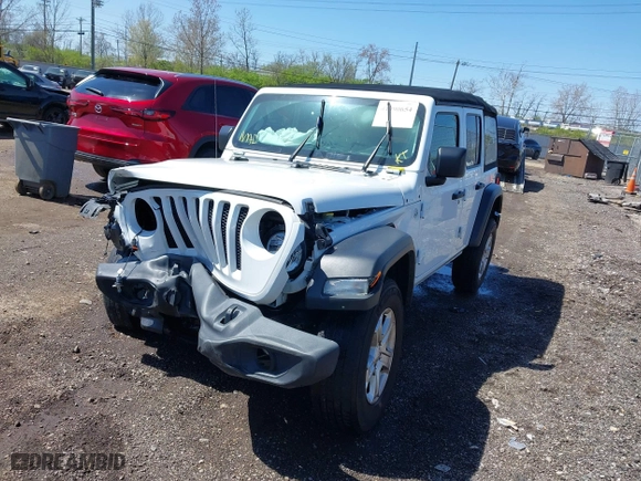 2020 Jeep Wrangler Unlimited Sport Altitude with VIN 1C4HJXDG7LW212475, listed as a IAAI auction lot 41990654 with 53,079 mi miles. Bid and sale history available at carsss.com. Image 17.