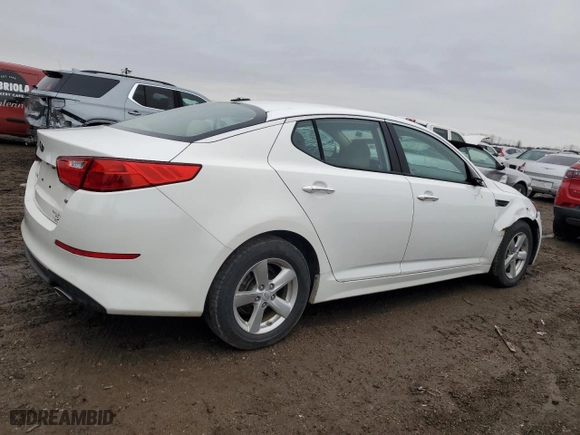 2015 Kia Optima LX with VIN KNAGM4A78F5584825, listed as a Copart auction lot 47816445 with 69,692 mi miles and Salvage Title. Bid and sale history available at carsss.com. Image 3.