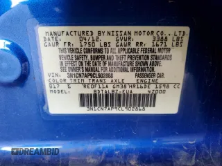 2012 Nissan Versa SV with VIN 3N1CN7AP9CL902868, listed as a Copart auction lot 50275015 with 119,765 mi miles and Clean Title. Bid and sale history available at carsss.com. Image 12.