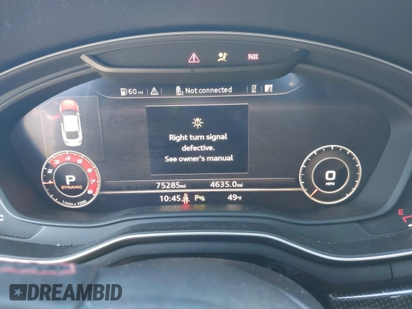 2019 Audi S5 Sportback Premium Plus z VIN WAUB4CF58KA050575, wystawiony jako IAAI lot #41248451 z przebiegiem 75 285 mil mil oraz . Historia ofert i sprzedaży dostępna na DreamBid. Obrazek 7.