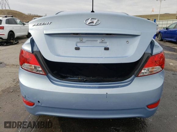 2012 Hyundai Accent GLS with VIN KMHCU4AE7CU138100, listed as a Copart auction lot 50828095 with 60,177 mi miles and Salvage Title. Bid and sale history available at carsss.com. Image 6.