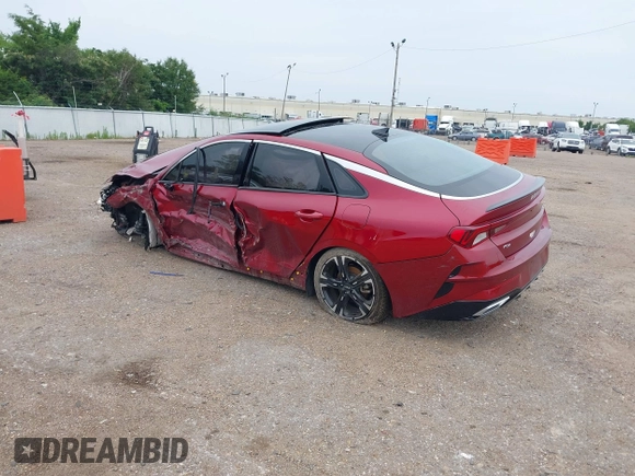 2022 Kia K5 GT-Line z VIN 5XXG64J29NG121197, wystawiony jako IAAI lot #39659829 z przebiegiem 49 590 mil mil oraz . Historia ofert i sprzedaży dostępna na DreamBid. Obrazek 3.