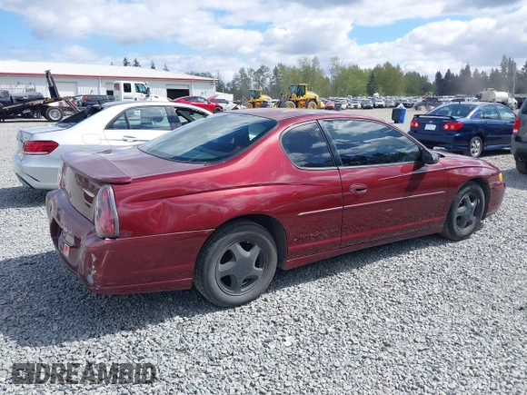 2001 Chevrolet Monte Carlo SS with VIN 2G1WX15K819340583, listed as a IAAI auction lot 42079082 with 123,213 mi miles. Bid and sale history available at carsss.com. Image 4.