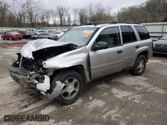 2007 Chevrolet TrailBlazer LS with VIN 1GNDT13S872161973, listed as a Copart auction lot 52760045 with 245,313 mi miles and Salvage Title. Bid and sale history available at carsss.com. Image 1.