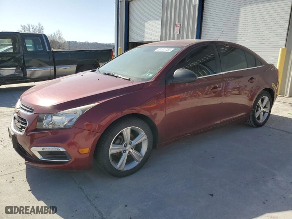 2015 Chevrolet Cruze LT with VIN 1G1PE5SB2F7184698, listed as a Copart auction lot 49101755 with 143,420 mi miles and Salvage Title. Bid and sale history available at carsss.com. Image 1.