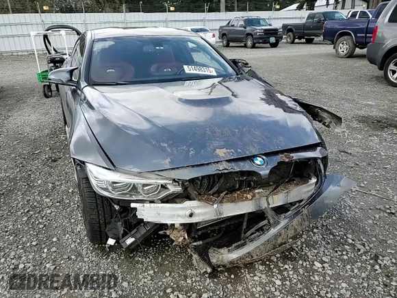 2015 BMW M4 with VIN WBS3R9C56FK330181, listed as a Copart auction lot 51498315 with Not provided miles and Salvage title. Bid and sale history available at DreamBid. Image 10.