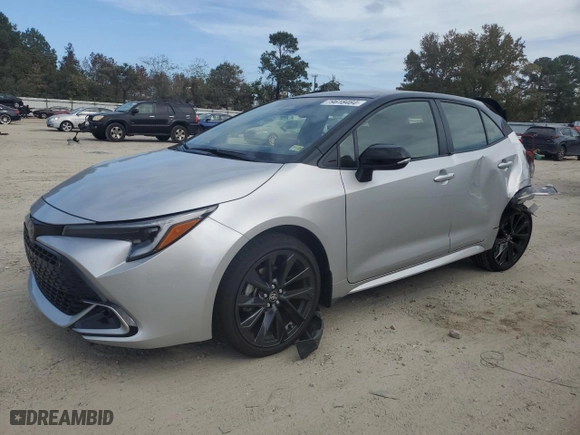 2025 Toyota Corolla Hatchback XSE with VIN JTNC4MBE9S3235415, listed as a Copart auction lot 79618464 with 2,778 mi miles and Salvage Title. Bid and sale history available at carsss.com. Image 1.