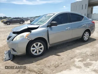 2013 Nissan Versa SV with VIN 3N1CN7AP8DL887524, listed as a Copart auction lot 61594045 with 92,094 mi miles and Salvage title. Bid and sale history available at DreamBid. Image 1.