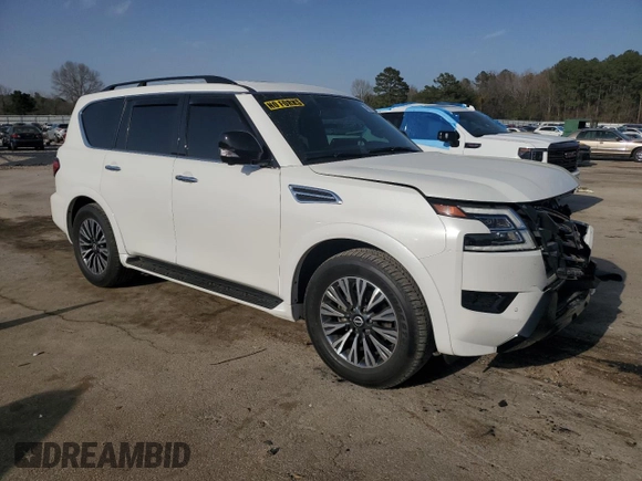 2023 Nissan Armada SL z VIN JN8AY2BA7P9401280, wystawiony jako Copart lot #49010345 z przebiegiem 23 203 mil mil oraz Szkoda całkowita • Salvage title. Historia ofert i sprzedaży dostępna na DreamBid. Obrazek 4.