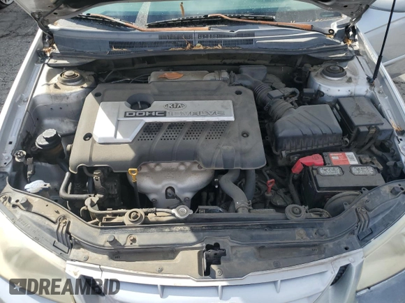 2006 Kia Spectra EX with VIN KNAFE122765228554, listed as a Copart auction lot 78458004 with 154,085 mi miles and Clean Title. Bid and sale history available at carsss.com. Image 11.