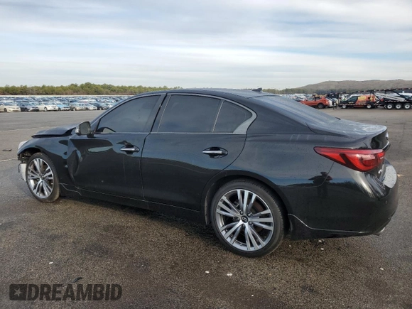 2023 Infiniti Q50 SENSORY with VIN JN1EV7CR1PM543311, listed as a Copart auction lot 49888555 with 15,748 mi miles and Salvage Title. Bid and sale history available at carsss.com. Image 2.
