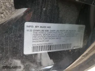 2023 Audi A3 Premium with VIN WAUAUDGY5PA040071, listed as a Copart auction lot 45970325 with 40,364 mi miles and Salvage Title. Bid and sale history available at carsss.com. Image 12.