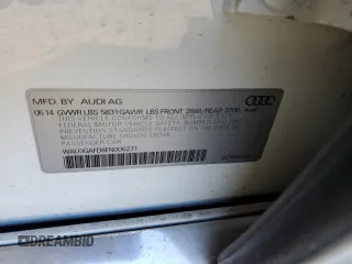2015 Audi A8 3.0T with VIN WAU3GAFD8FN005271, listed as a Copart auction lot 64262595 with 88,931 mi miles and Salvage title. Bid and sale history available at DreamBid. Image 12.