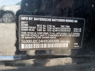 2017 BMW X6 sDrive35i with VIN 5UXKU0C34H0G69209, listed as a Copart auction lot 53488385 with 112,083 mi miles and Clean Title. Bid and sale history available at DreamBid. Image 13.