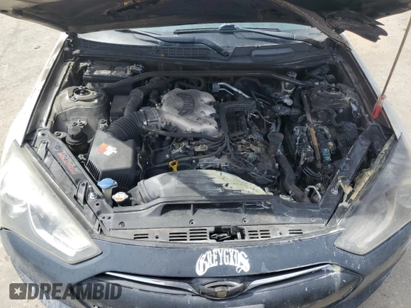 2013 Hyundai Genesis Coupe Grand Touring with VIN KMHHU6KJ6DU104759, listed as a Copart auction lot 54360995 with Not provided miles and Salvage title. Bid and sale history available at DreamBid. Image 11.