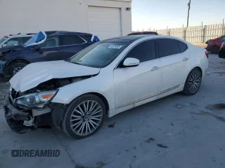 2014 Kia Cadenza Premium with VIN KNALN4D71E5134021, listed as a Copart auction lot 43078535 with 119,622 mi miles and Salvage Title. Bid and sale history available at carsss.com. Image 1.