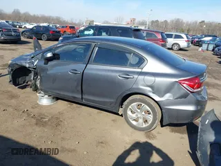 2013 Honda Civic LX with VIN 19XFB2F51DE012870, listed as a IAAI auction lot 41602499 with 120,001 mi miles and . Bid and sale history available at DreamBid. Image 3.